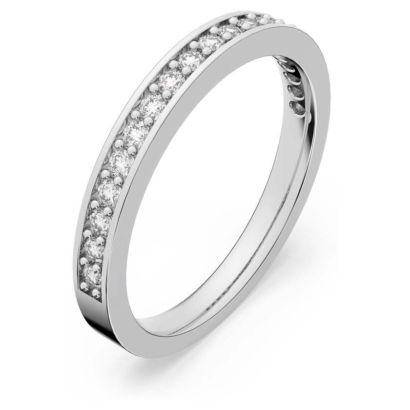 swarovski matrix ring  white  rhodium plated