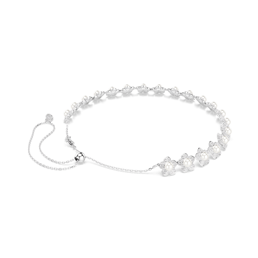 ariana grande x swarovski choker  crystal pearl  round cut  white  rhodium plated
