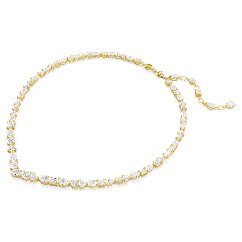 swarovski mesmera necklace  mixed cuts  white  gold tone plated