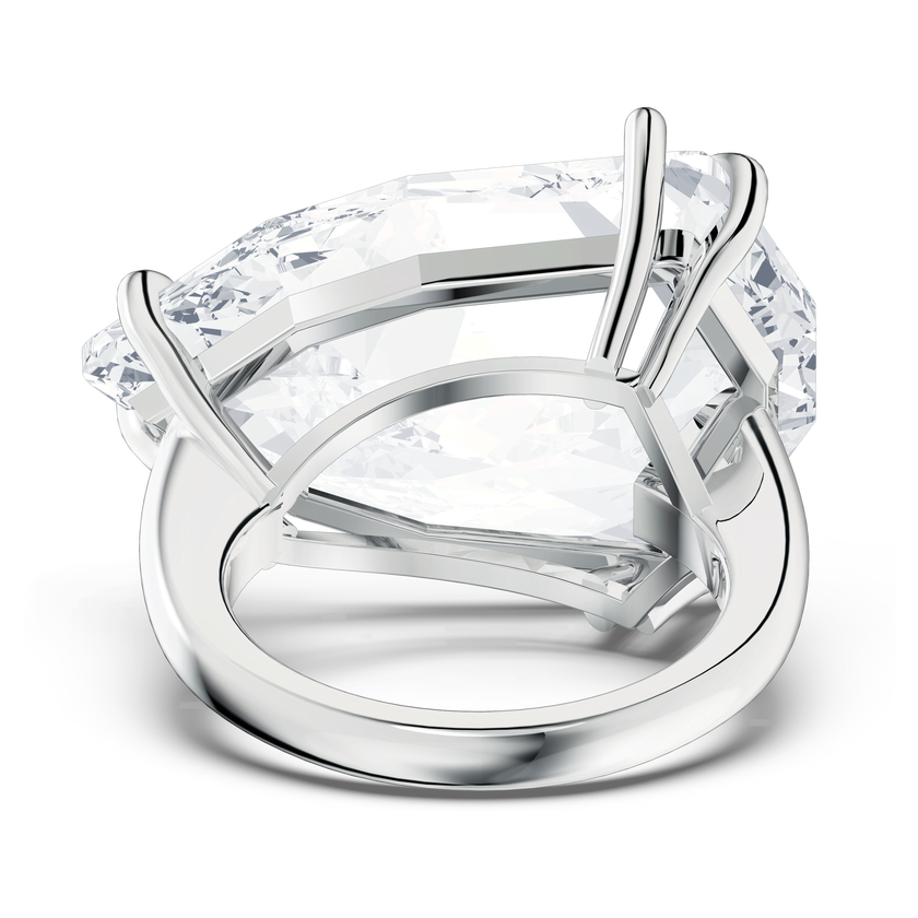 swarovski mesmera cocktail ring  white  rhodium plated