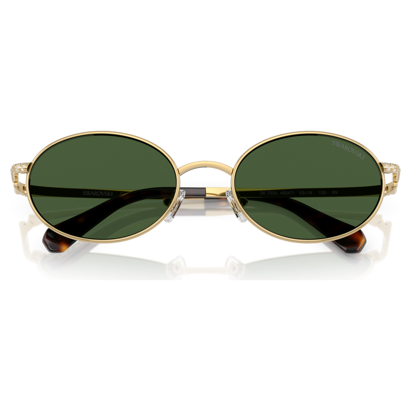 swarovski sunglasses  round shape  green
