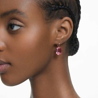 swarovski أقراط millenia، قطع مُثَمَّن، لون وردي، لمسة نهائية من الذهب الوردي عيار 18 قيراط