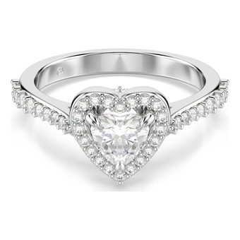 خاتم موتيف Una Angelic، قطع متنوع، شكل قلب، لون أبيض، طلاء روديوم swarovski خاتم موتيف una angelic، قطع متنوع، شكل قلب، لون أبيض، طلاء روديوم