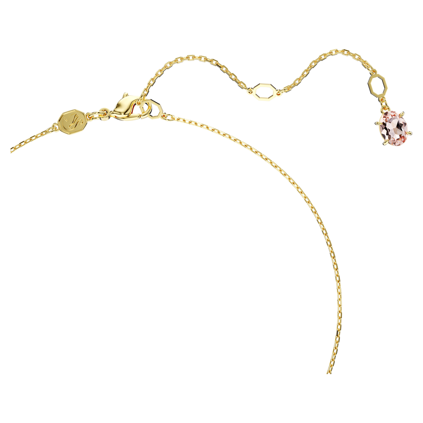 swarovski gema pendant  mixed cuts  multicolored  gold tone plated