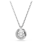 swarovski dextera pendant  round cut  white  rhodium plated