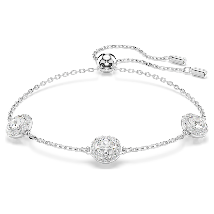 swarovski سوار una angelic، قطع مستدير، حليات ثنائية الوجه، لون أبيض، طلاء روديوم