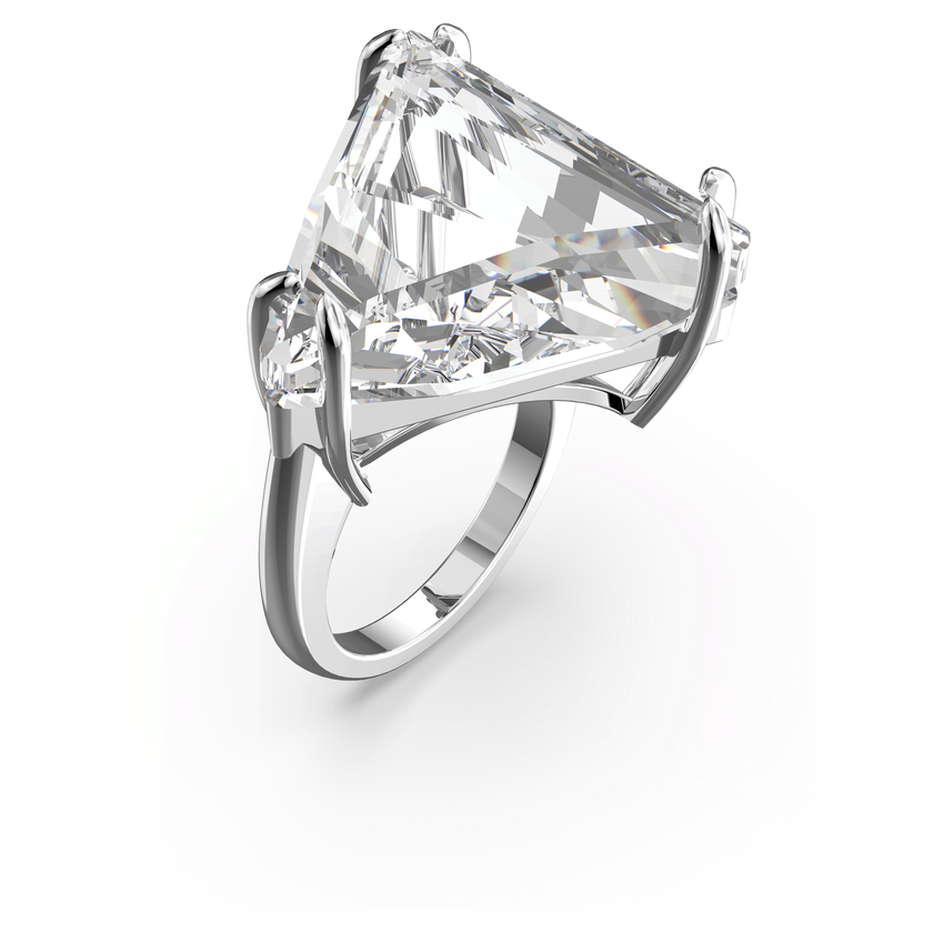 swarovski mesmera cocktail ring  set  white  rhodium plated