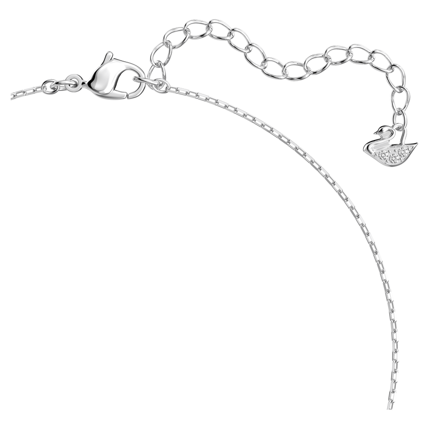 swarovski عقد mesmera، شكل قلب، لون أبيض، طلاء روديوم