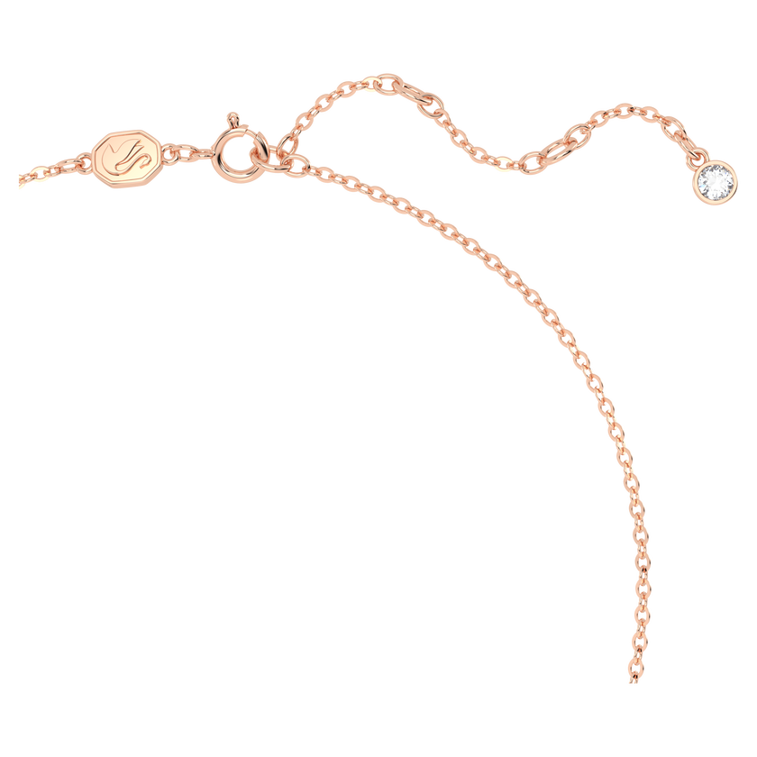swarovski hyperbola necklace  bow  small  white  rose gold tone plated