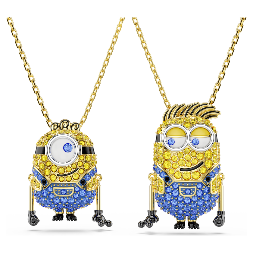 swarovski minions james and henry set  pav   multicolored  gold tone plated
