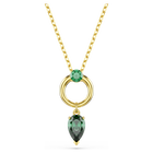 swarovski mesmera pendant  mixed cuts  green  gold tone plated
