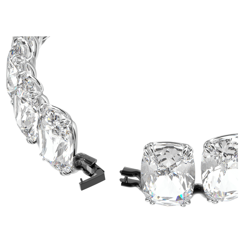 swarovski harmonia choker  oversized floating crystals  white  mixed metal finish