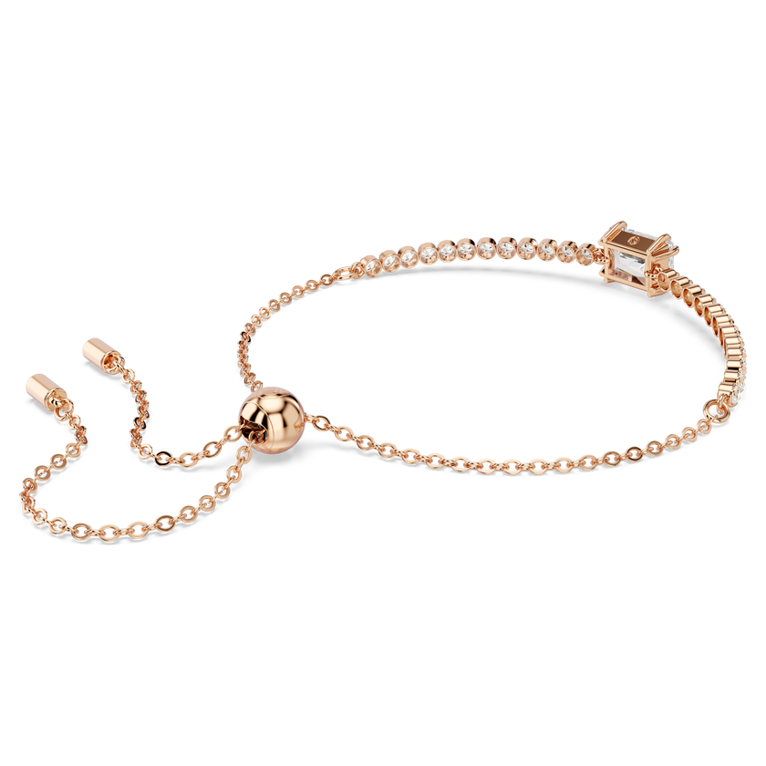swarovski سوار matrix tennis، قطع متنوع، لون أبيض، طلاء باللون الذهبي الوردي