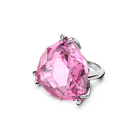 Millenia cocktail ring, Trilliant cut crystal, Pink, Rhodium plated