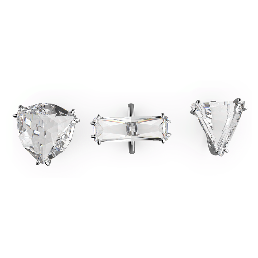 swarovski mesmera cocktail ring  set  white  rhodium plated
