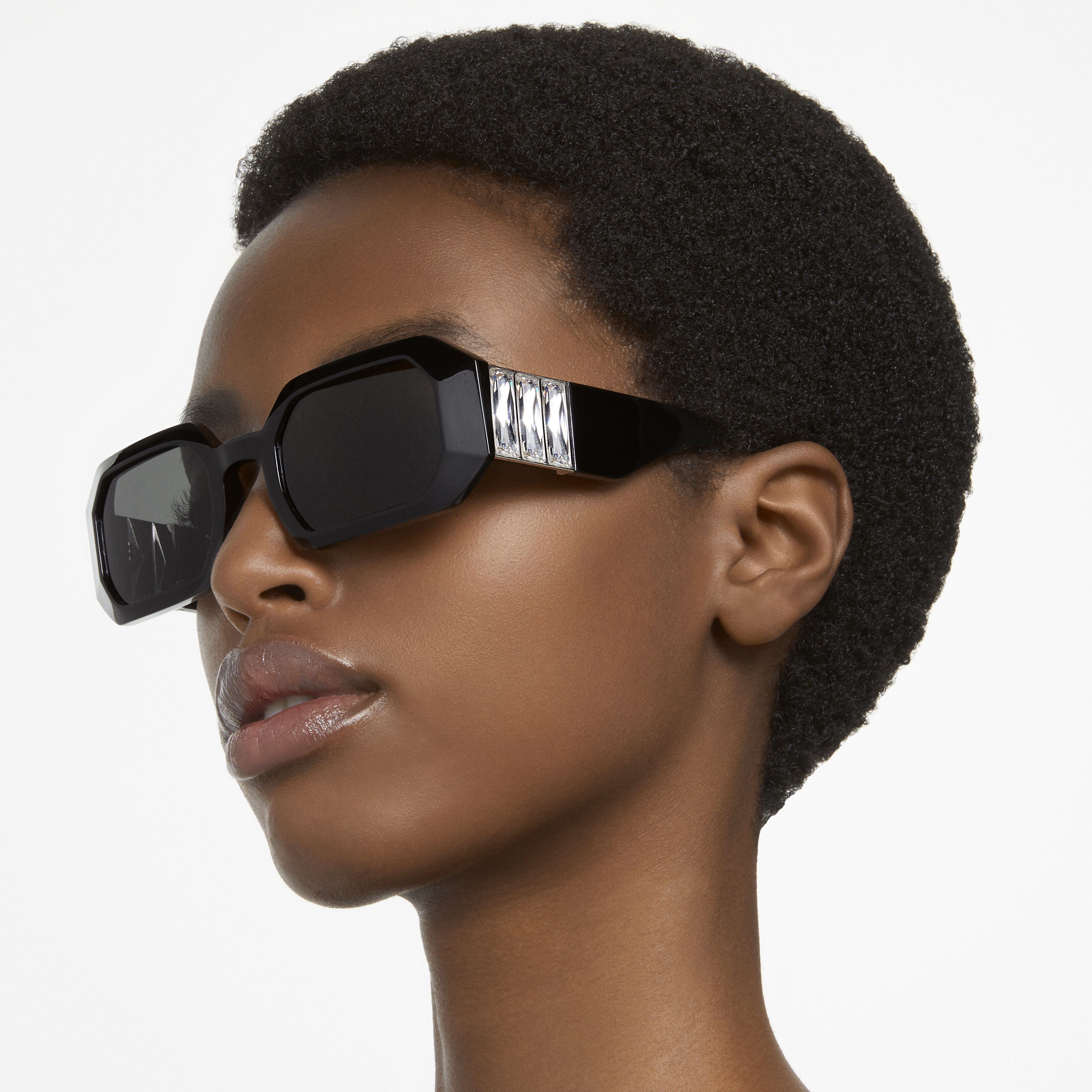 Buy Swarovski Matrix Sunglasses, Octagon shape, Black Buy Swarovski Matrix Sunglasses, Octagon shape, Black