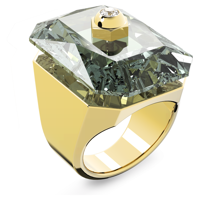swarovski numina ring  gray  gold tone plated
