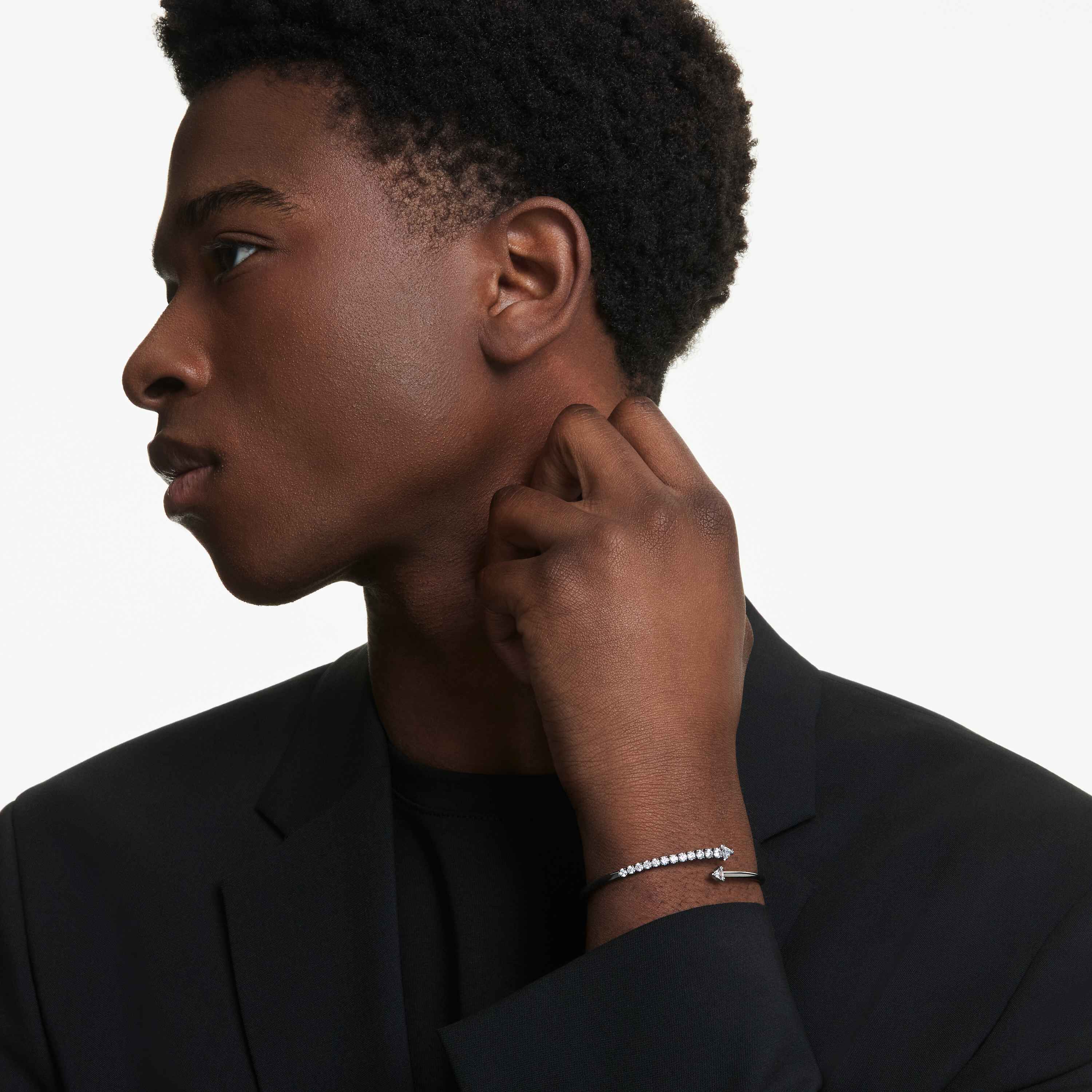 swarovski أسورة sublima، لون أبيض، طلاء روثينيوم