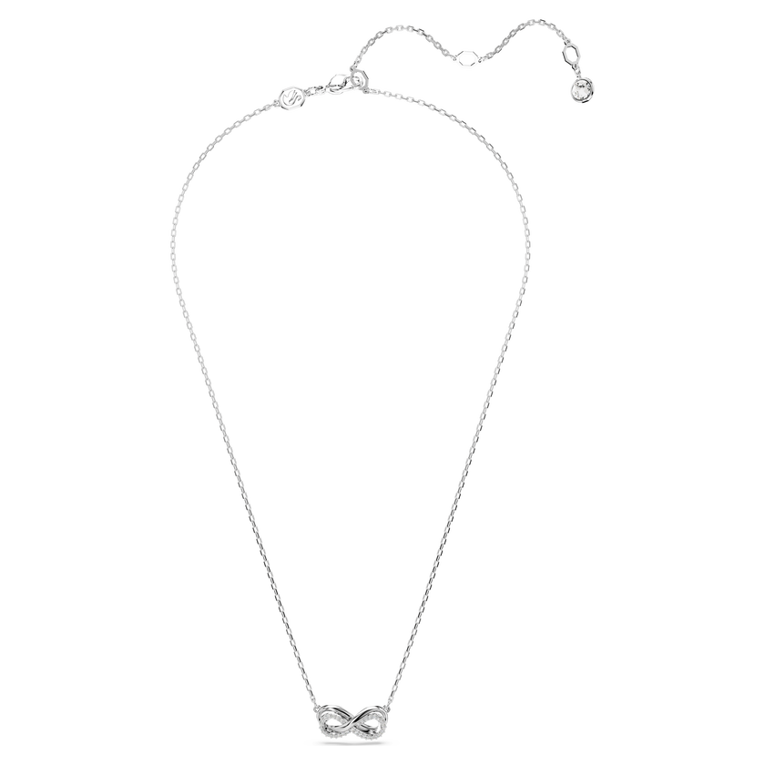 swarovski hyperbola pendant  pav   infinity  white  rhodium plated