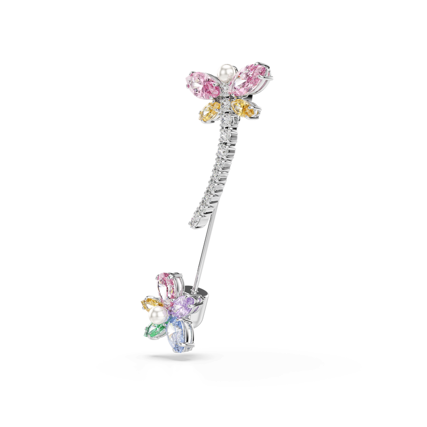 ariana grande x swarovski brooch  mixed cuts  dragonfly  multicolored  rhodium plated