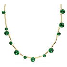 Constella strand, Mixed round cuts, Green, Gold-tone plated