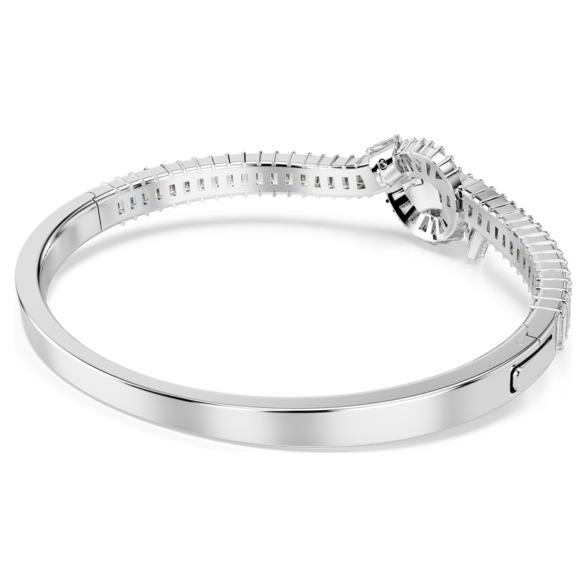 swarovski سوار matrix، قطع باغيت، شكل عقدة، لون أبيض، طلاء روديوم