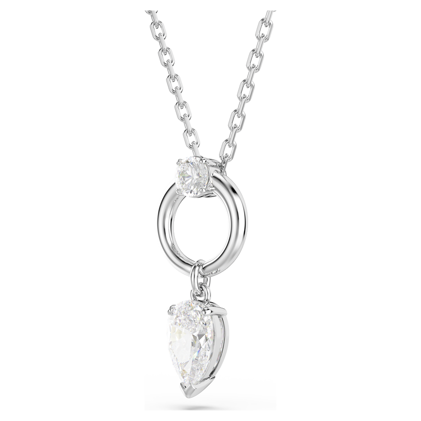 swarovski mesmera pendant  pear cut  white  rhodium plated