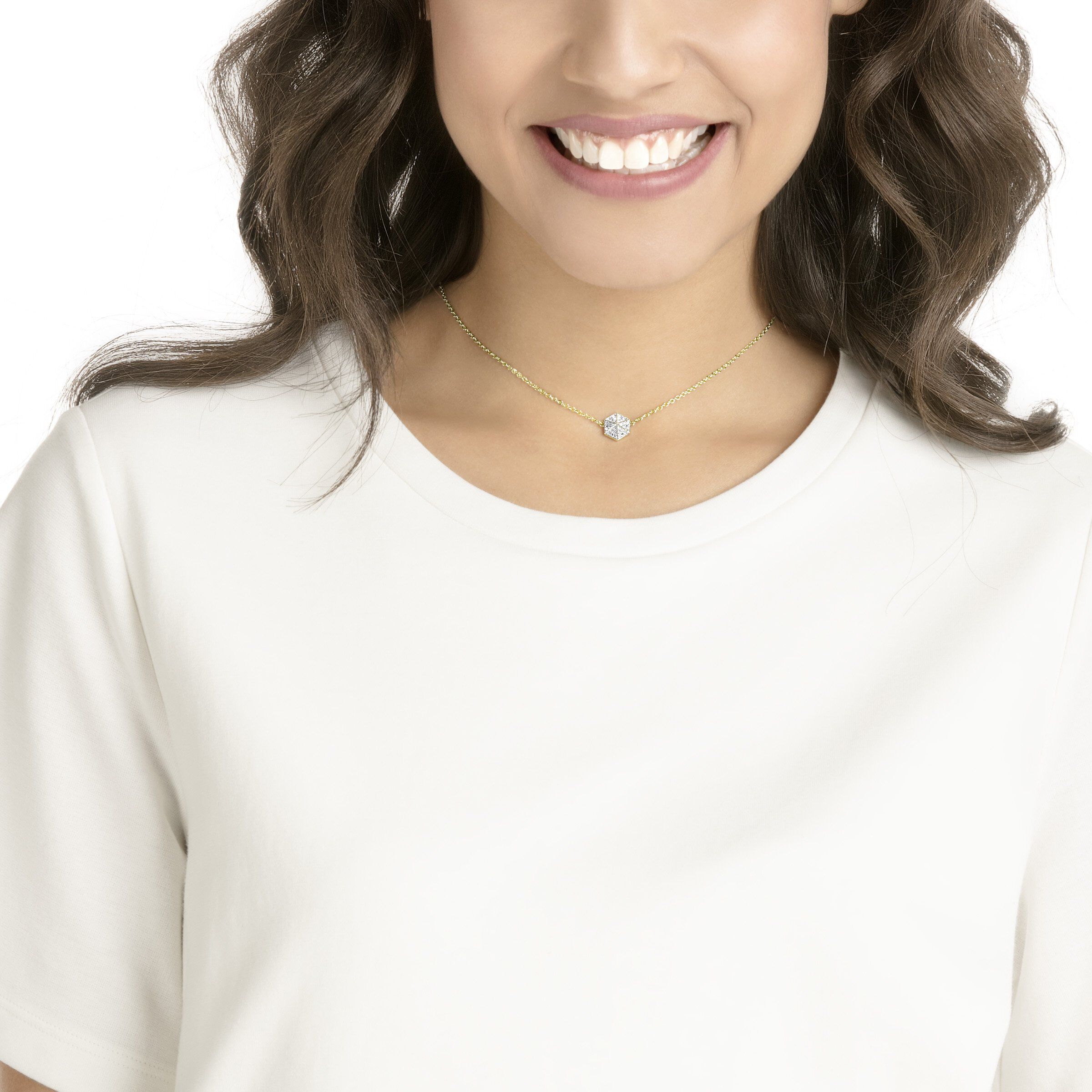 Swarovski attract necklace choker top