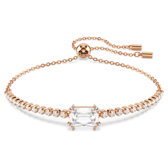 swarovski سوار matrix tennis، قطع متنوع، لون أبيض، طلاء باللون الذهبي الوردي