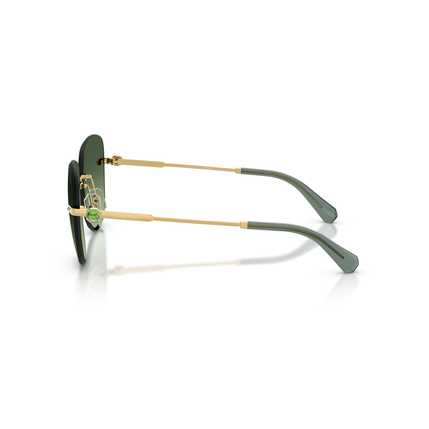swarovski نظارة شمسية، شكل مربع، sk7043، لون أخضر
