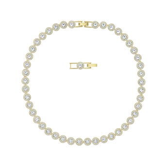 swarovski angelic necklace  white  gold tone plated