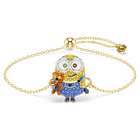 swarovski minions bob bracelet  pav   multicolored  18k gold finish