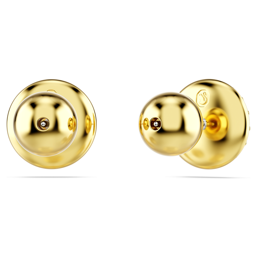 swarovski sublima stud earrings  white  gold tone plated