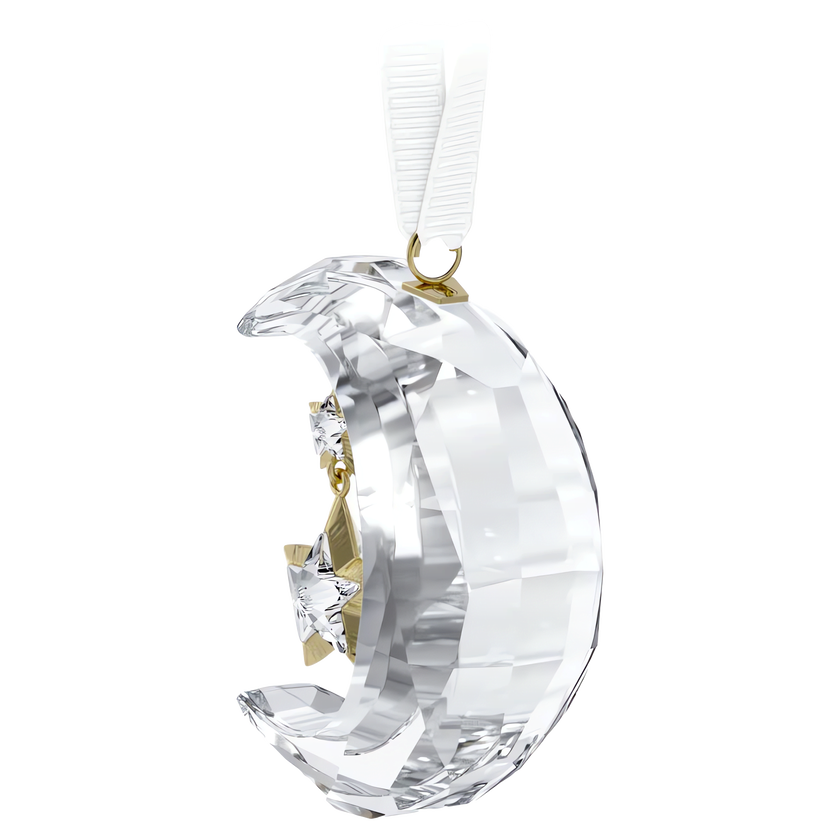 swarovski holiday magic moon ornament