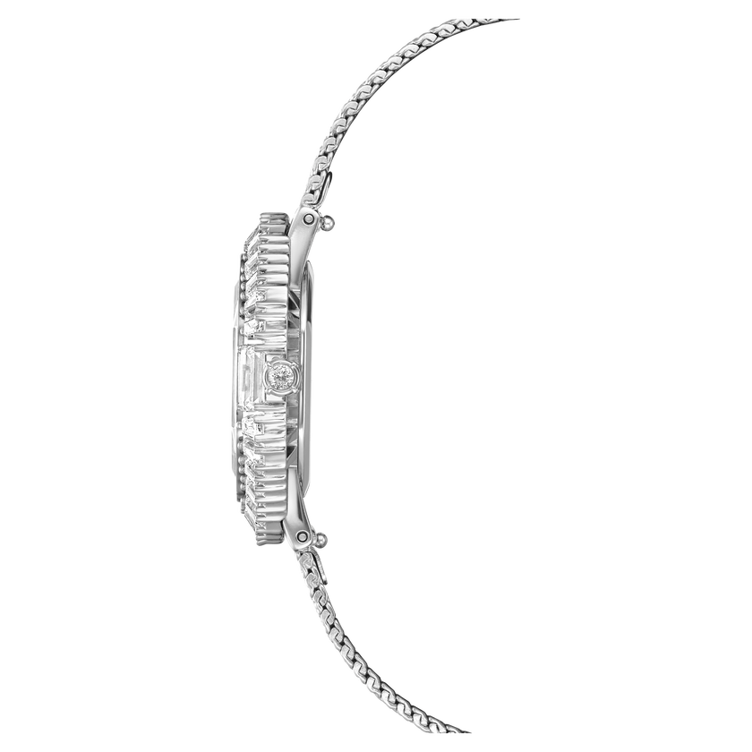 swarovski ساعة matrix octagon، سوار معدني، لون فضي، ستانلس ستيل