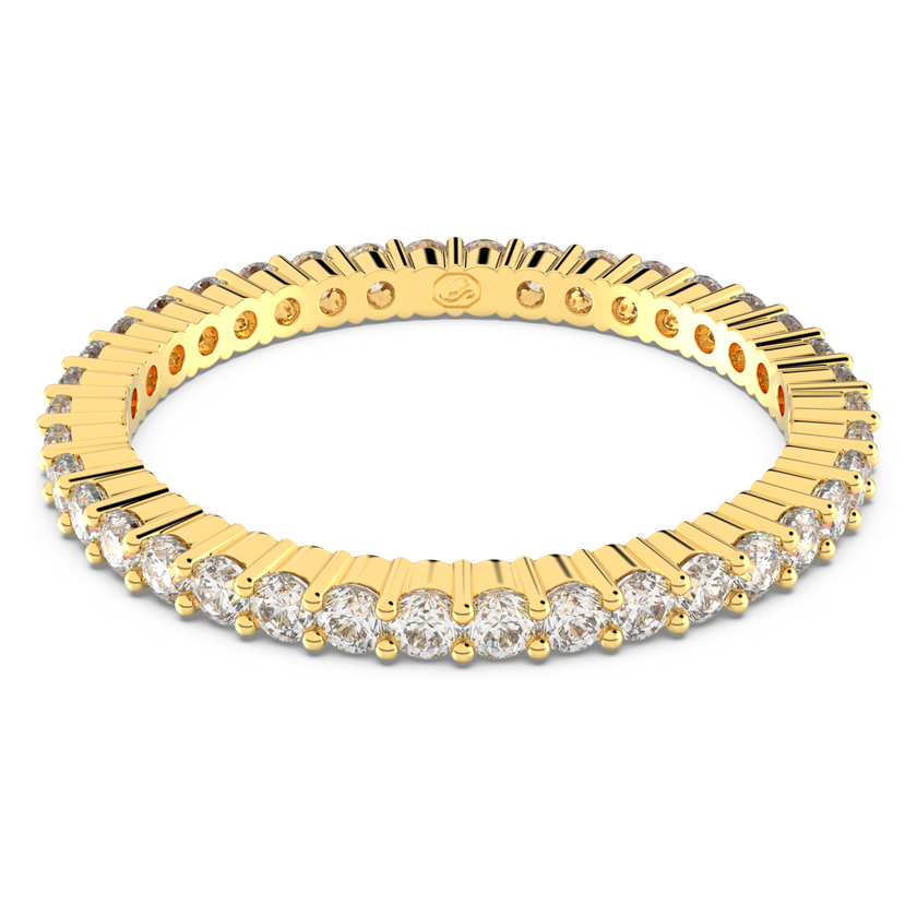 swarovski matrix vittore ring  round cut  white  18k gold finish