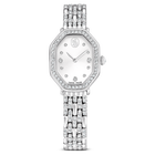 swarovski dextera octagon watch  swiss made  metal bracelet  silver tone  stainless steel