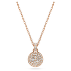 Meteora pendant, White, Rose gold-tone plated
