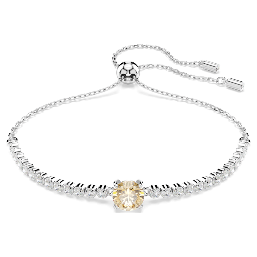 swarovski سوار matrix tennis، قطع متنوع، لون أصفر، طلاء روديوم