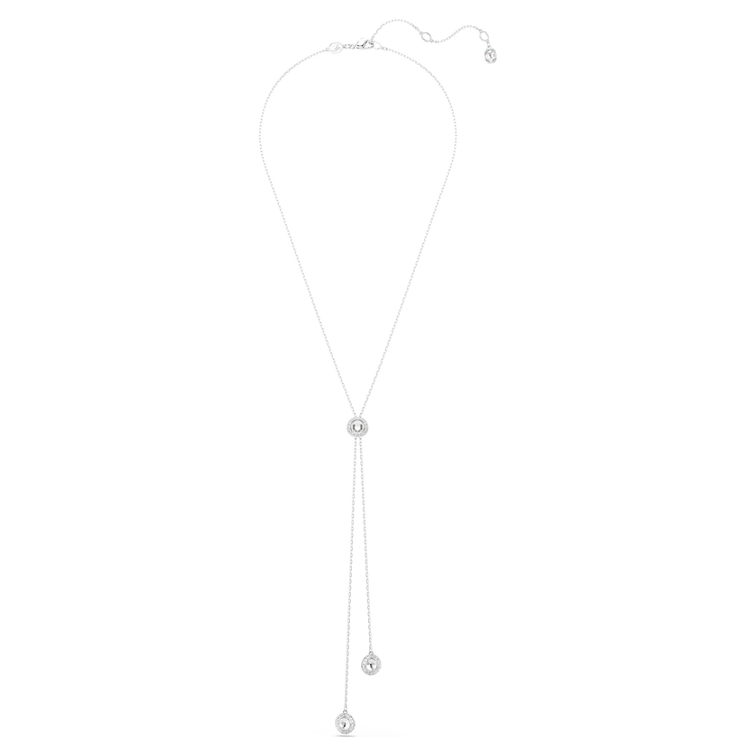 swarovski una angelic y pendant  round cut  white  rhodium plated