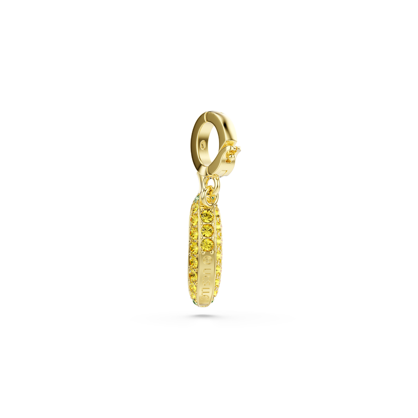 swarovski minions banana charm  pav   yellow  18k gold finish