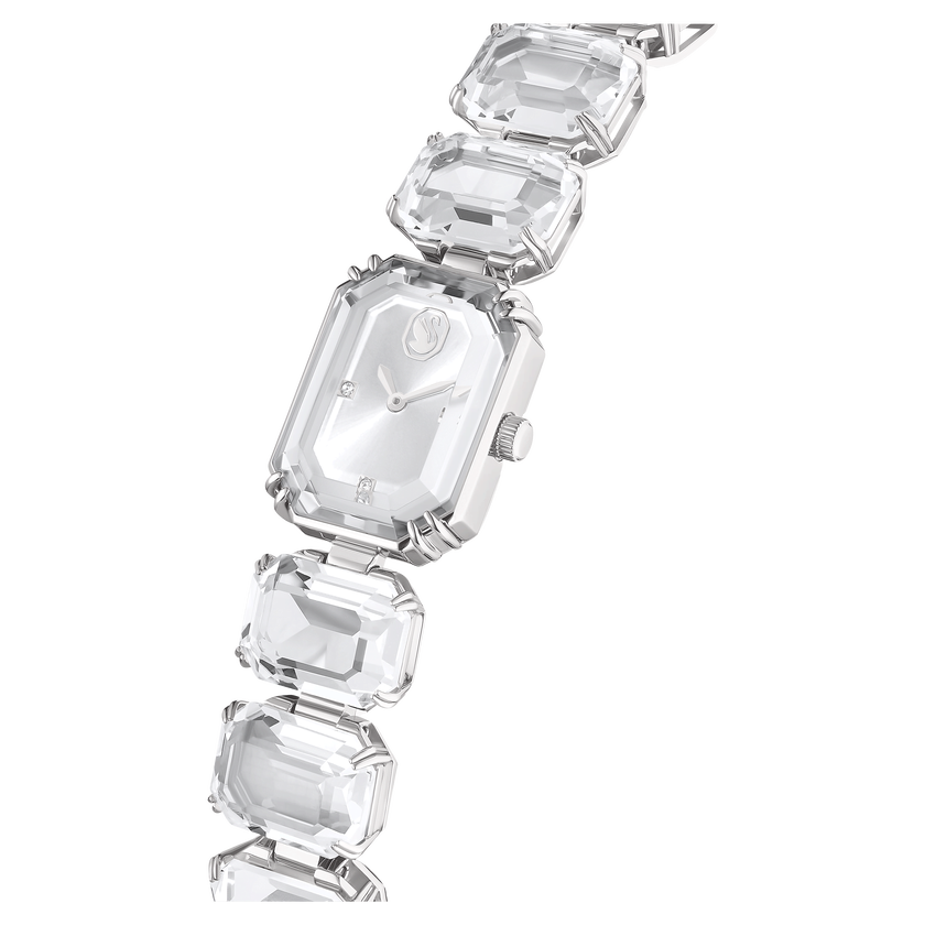 swarovski watch  octagon cut bracelet  white  stainless steel