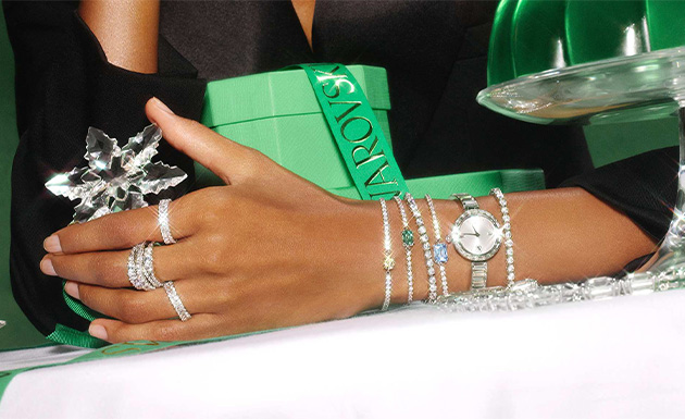 Buy Swarovski Baron Bracelet Blue Rhodium Plated