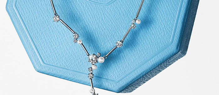 Buy Swarovski Millenia necklace, octagon cut, Pink Rhodium
